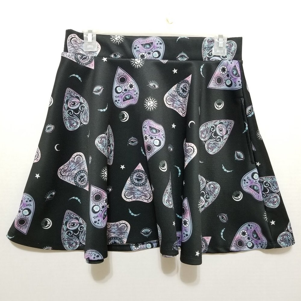 Midnight Hour skirt Medium Ouija board planchette pastel goth mystical skater